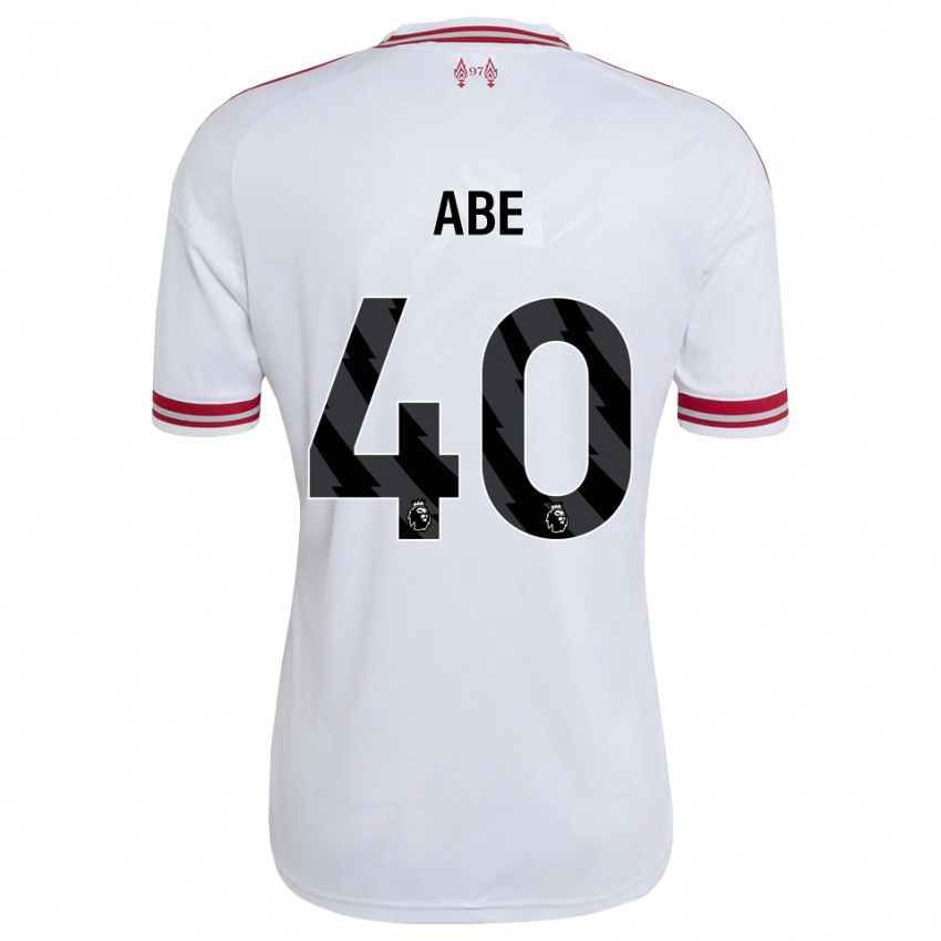 ילדים Joshua Abe #40 אדום לבן הרחק ג'רזי 2026/27 חולצה קצרה