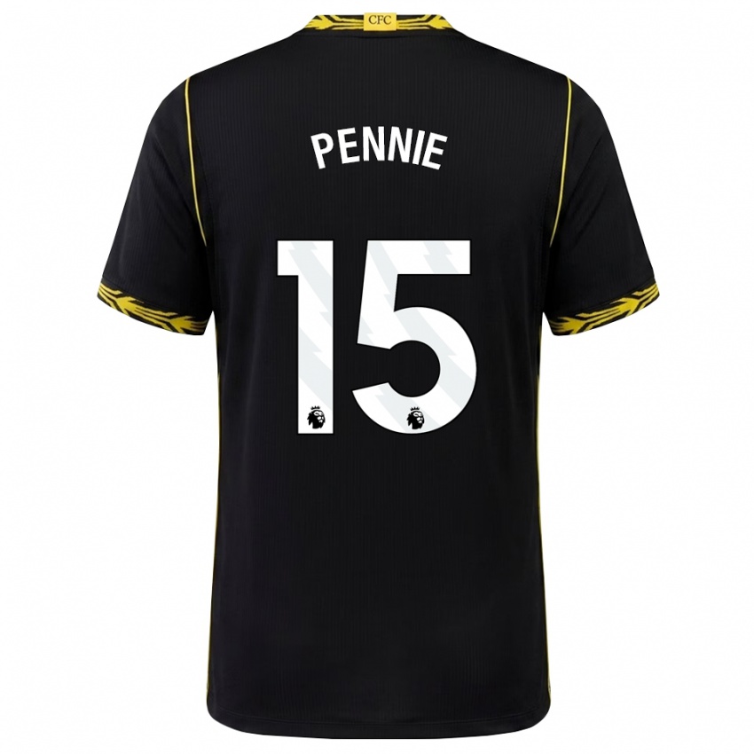 ילדים Andrew Pennie #15 שחור צהוב הרחק ג'רזי 2026/27 חולצה קצרה