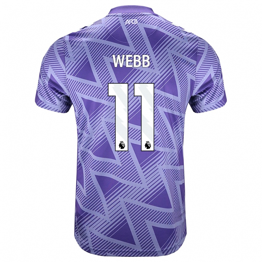 ילדים Harry Webb #11 ורוד בהיר מאוד לבן הרחק ג'רזי 2026/27 חולצה קצרה