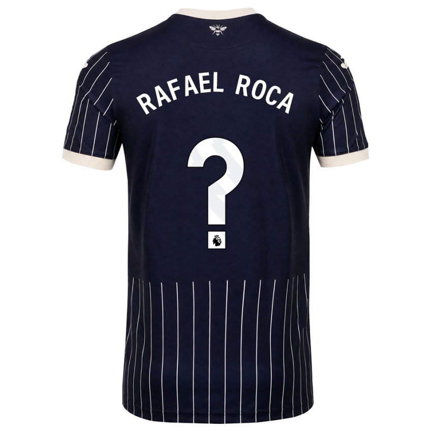 ילדים Rafael Roca #0 שחור לבן הרחק ג'רזי 2026/27 חולצה קצרה