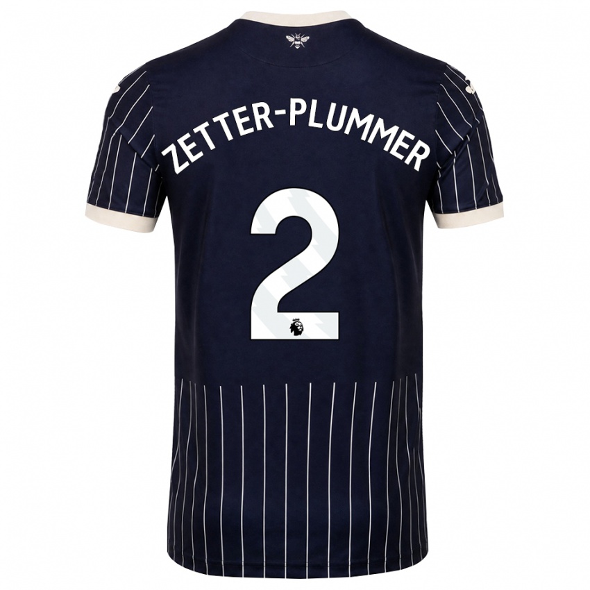 ילדים Josh Zetter-Plummer #2 שחור לבן הרחק ג'רזי 2026/27 חולצה קצרה