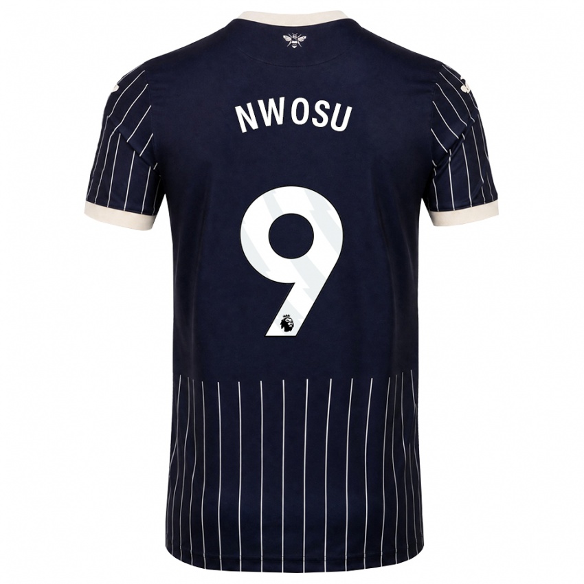 ילדים Jai Nwosu #9 שחור לבן הרחק ג'רזי 2026/27 חולצה קצרה