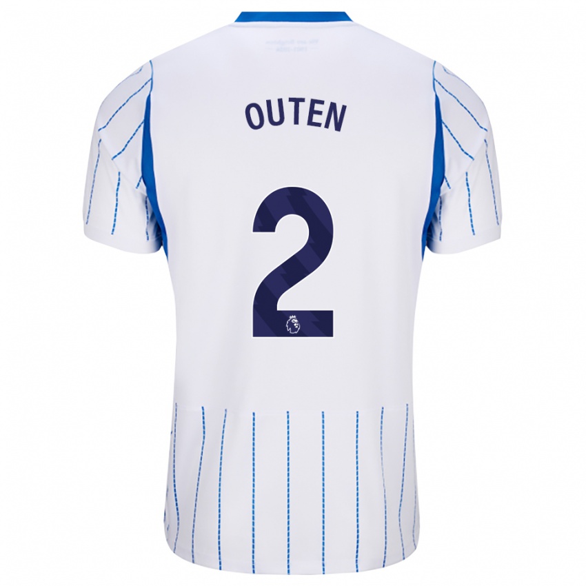ילדים Theo Outen #2 כחול דודוד לבן הרחק ג'רזי 2026/27 חולצה קצרה