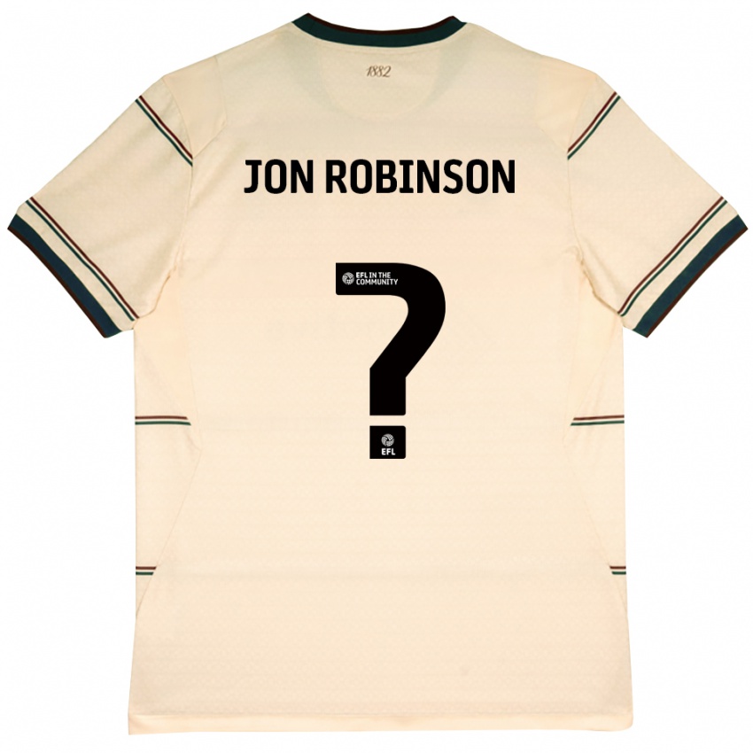 ילדים Jon Ander Vilar Robinson #0 בז' בורדו הרחק ג'רזי 2026/27 חולצה קצרה