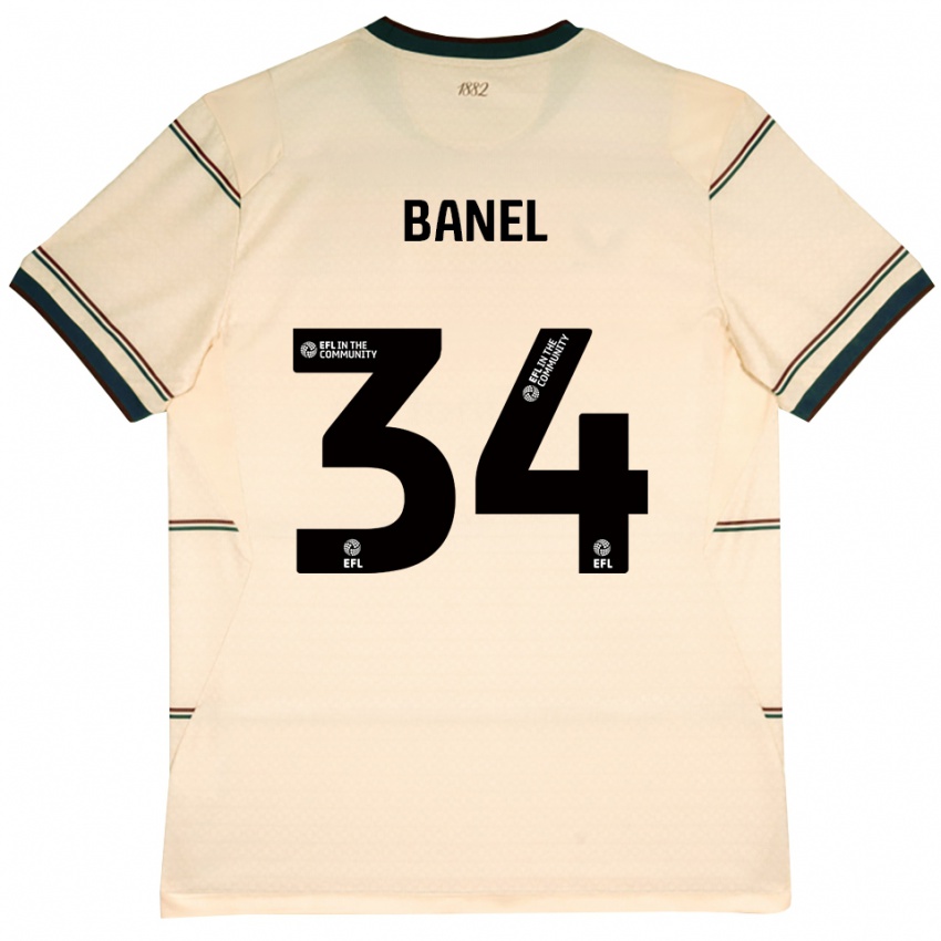 ילדים Jaydon Banel #34 בז' בורדו הרחק ג'רזי 2026/27 חולצה קצרה