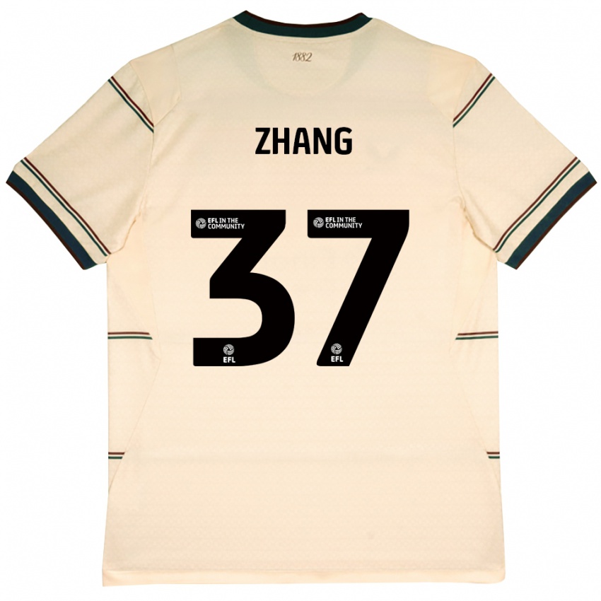 ילדים Jiaming Zhang #37 בז' בורדו הרחק ג'רזי 2026/27 חולצה קצרה