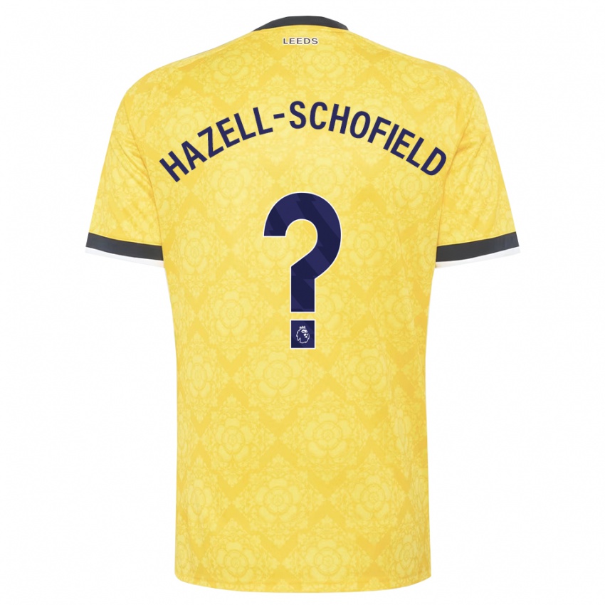 ילדים Marley Hazell-Schofield #0 צהוב לבן שחור הרחק ג'רזי 2026/27 חולצה קצרה