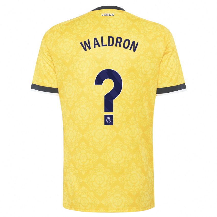 ילדים Ruby Waldron #0 צהוב לבן שחור הרחק ג'רזי 2026/27 חולצה קצרה