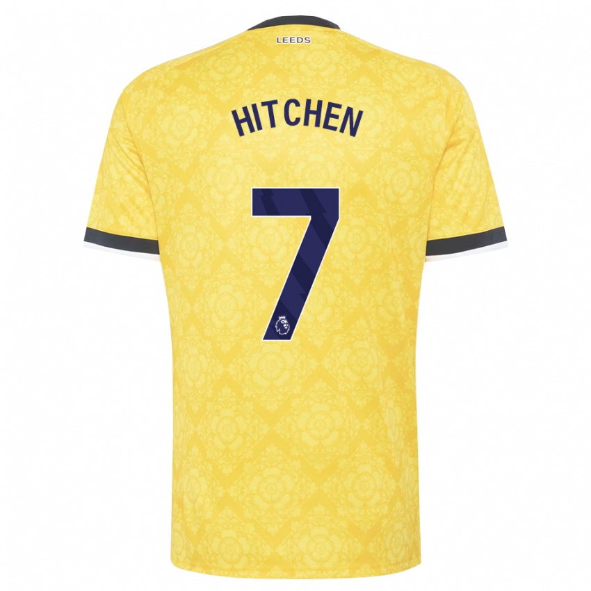 ילדים Zach Hitchen #7 צהוב לבן שחור הרחק ג'רזי 2026/27 חולצה קצרה
