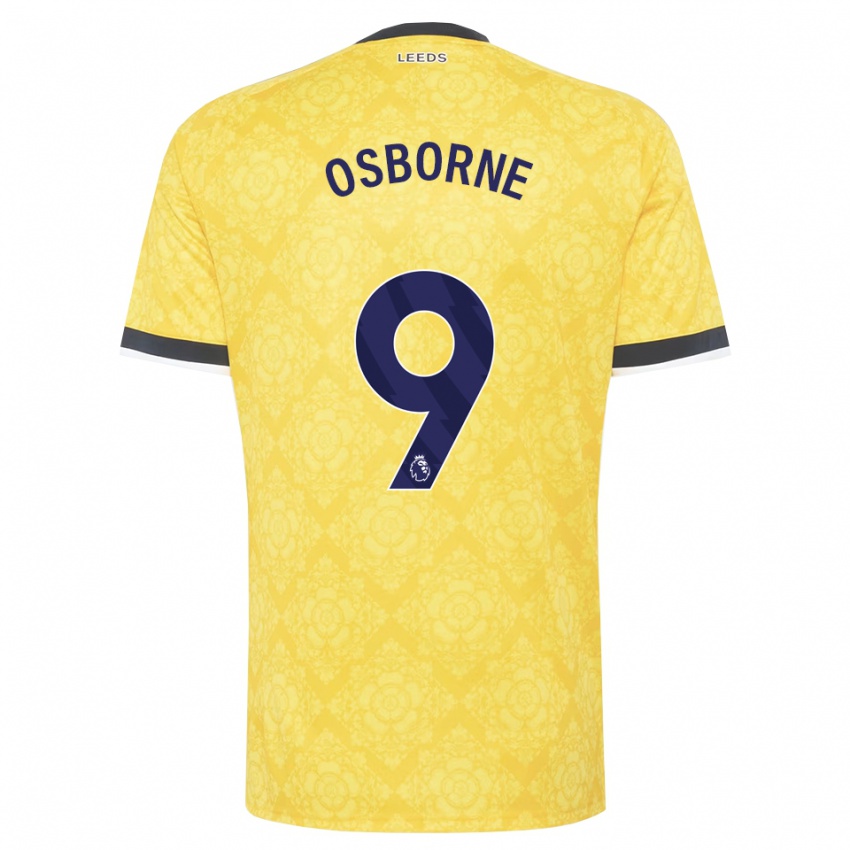 ילדים Jemimah Osborne #9 צהוב לבן שחור הרחק ג'רזי 2026/27 חולצה קצרה