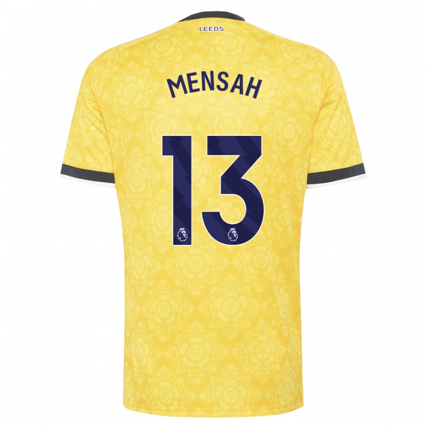ילדים Marlon Mensah #13 צהוב לבן שחור הרחק ג'רזי 2026/27 חולצה קצרה