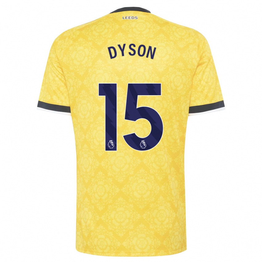 ילדים Ryan Dyson #15 צהוב לבן שחור הרחק ג'רזי 2026/27 חולצה קצרה