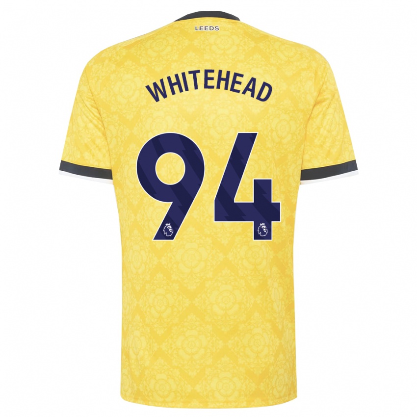 ילדים Louie Whitehead #94 צהוב לבן שחור הרחק ג'רזי 2026/27 חולצה קצרה