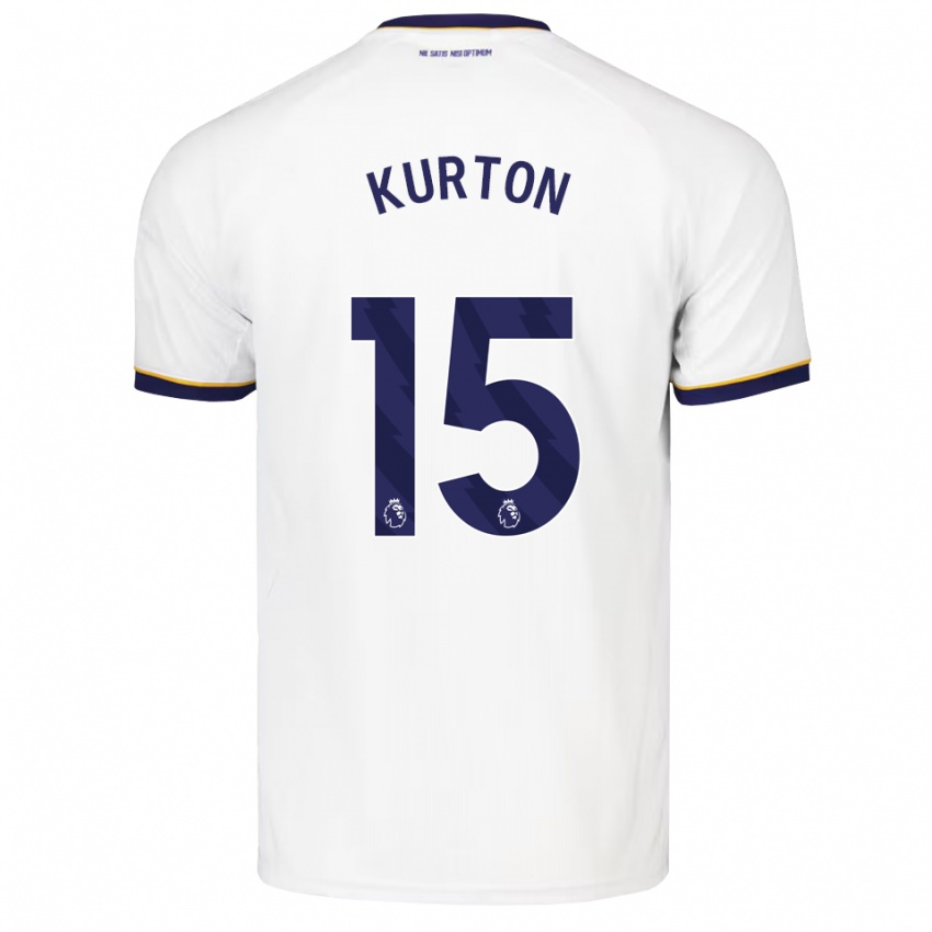 ילדים Joe Kurton #15 כחול חצות לבן צהוב הרחק ג'רזי 2026/27 חולצה קצרה