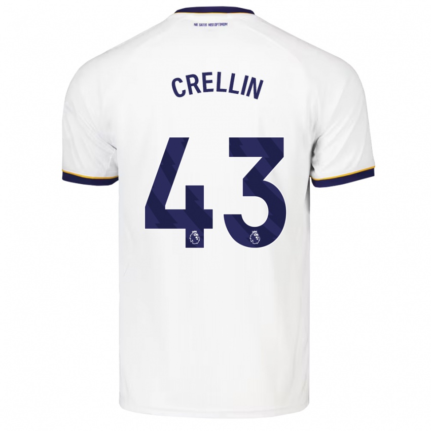 ילדים בילי קרלין #43 כחול חצות לבן צהוב הרחק ג'רזי 2026/27 חולצה קצרה