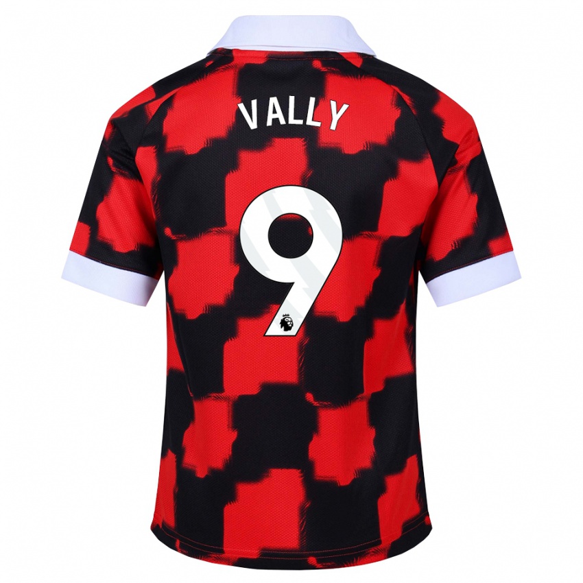 ילדים Khai Vally #9 אדום לבן שחור הרחק ג'רזי 2026/27 חולצה קצרה