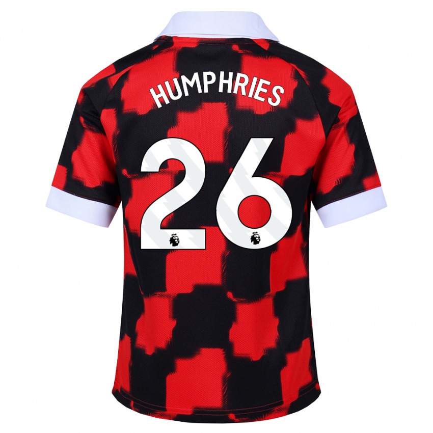 ילדים Marni Humphries #26 אדום לבן שחור הרחק ג'רזי 2026/27 חולצה קצרה