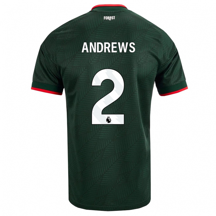 ילדים Harvey Andrews #2 ירוק כהה אדום הרחק ג'רזי 2026/27 חולצה קצרה