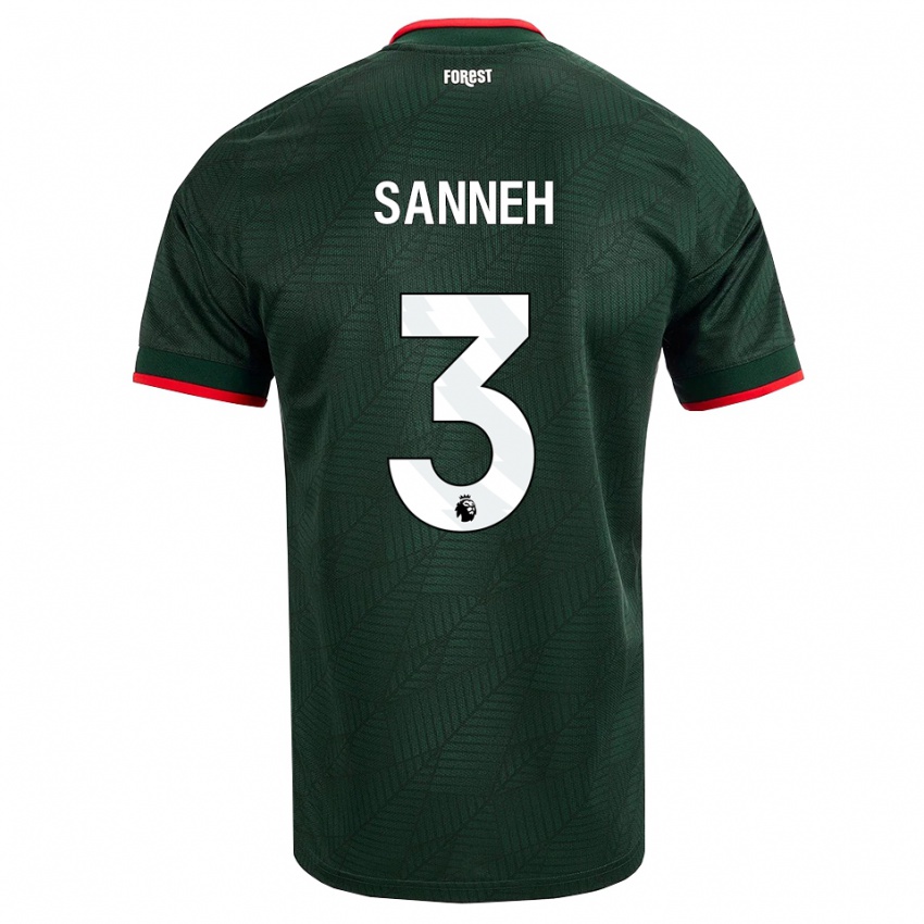 ילדים Buba Sanneh #3 ירוק כהה אדום הרחק ג'רזי 2026/27 חולצה קצרה