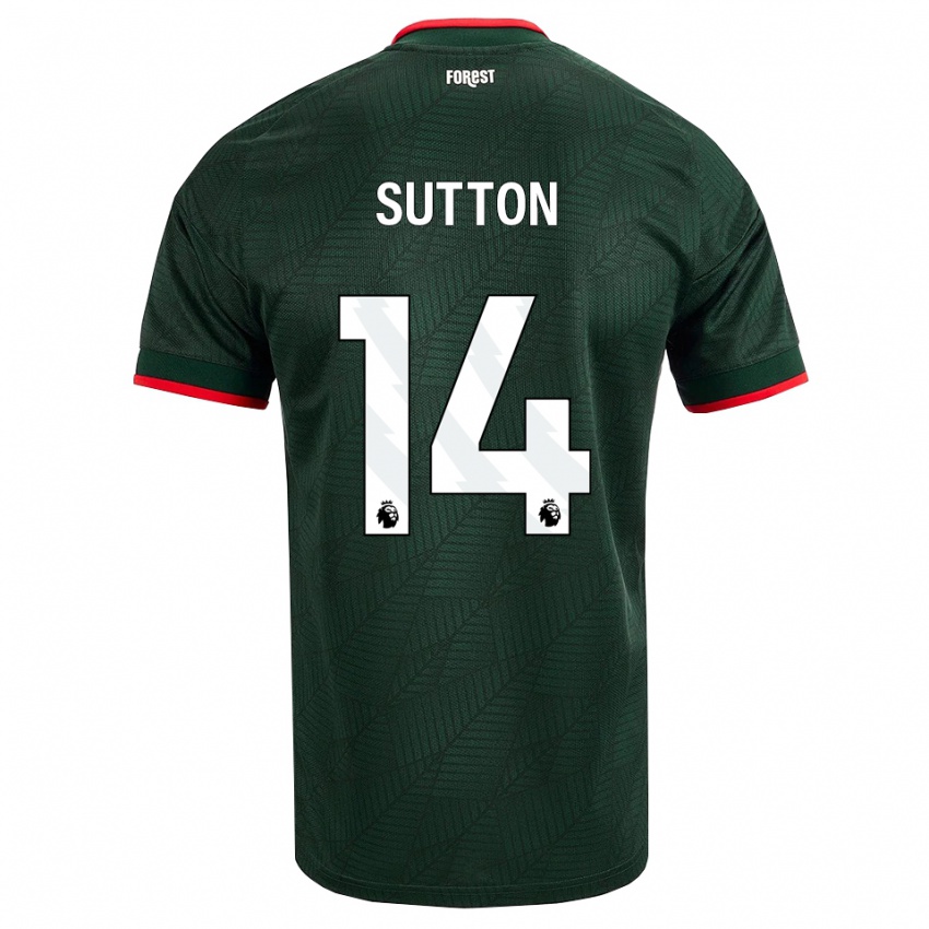 ילדים Spencer Sutton #14 ירוק כהה אדום הרחק ג'רזי 2026/27 חולצה קצרה