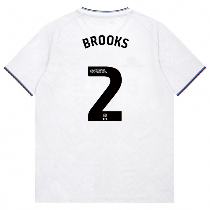 ילדים Connor Brooks #2 בורדו לבן הרחק ג'רזי 2026/27 חולצה קצרה