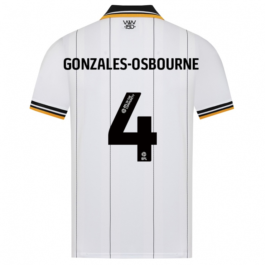 ילדים Isaiah Gonzales-Osbourne #4 כתום לבן שחור הרחק ג'רזי 2026/27 חולצה קצרה