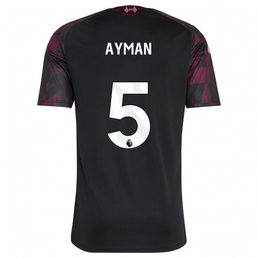 ילדים Alvin Ayman #5 שחור לבן סגול ג'רזי קיט שלישי 2026/27 חולצה קצרה