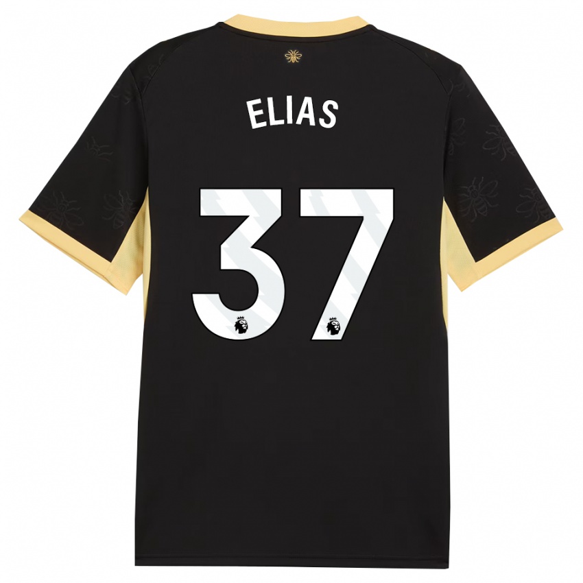 גברים Allan Elias #37 שחור צהוב הרחק ג'רזי 2026/27 חולצה קצרה
