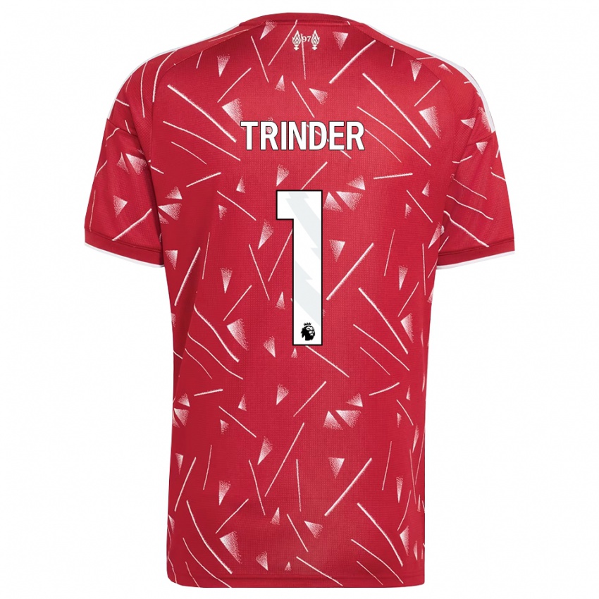 גברים Zach Trinder #1 לבן אדום ג'רזי ביתית 2026/27 חולצה קצרה