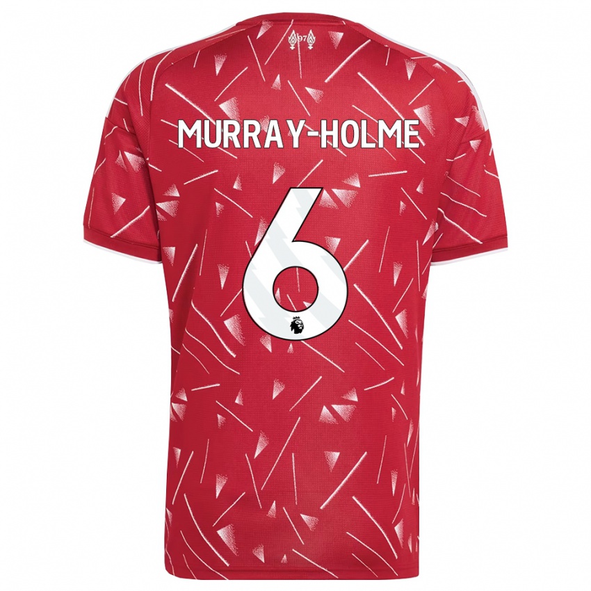 גברים Hadyn Murray-Holme #6 לבן אדום ג'רזי ביתית 2026/27 חולצה קצרה