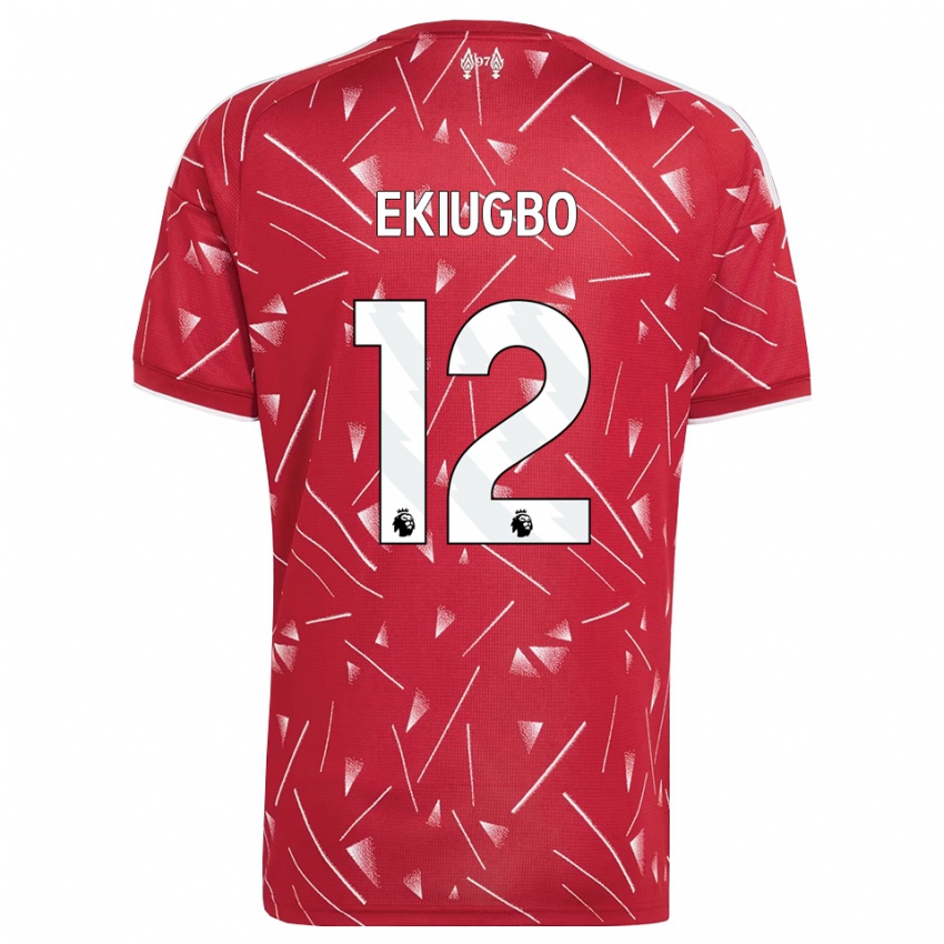גברים Shadrach Ekiugbo #12 לבן אדום ג'רזי ביתית 2026/27 חולצה קצרה
