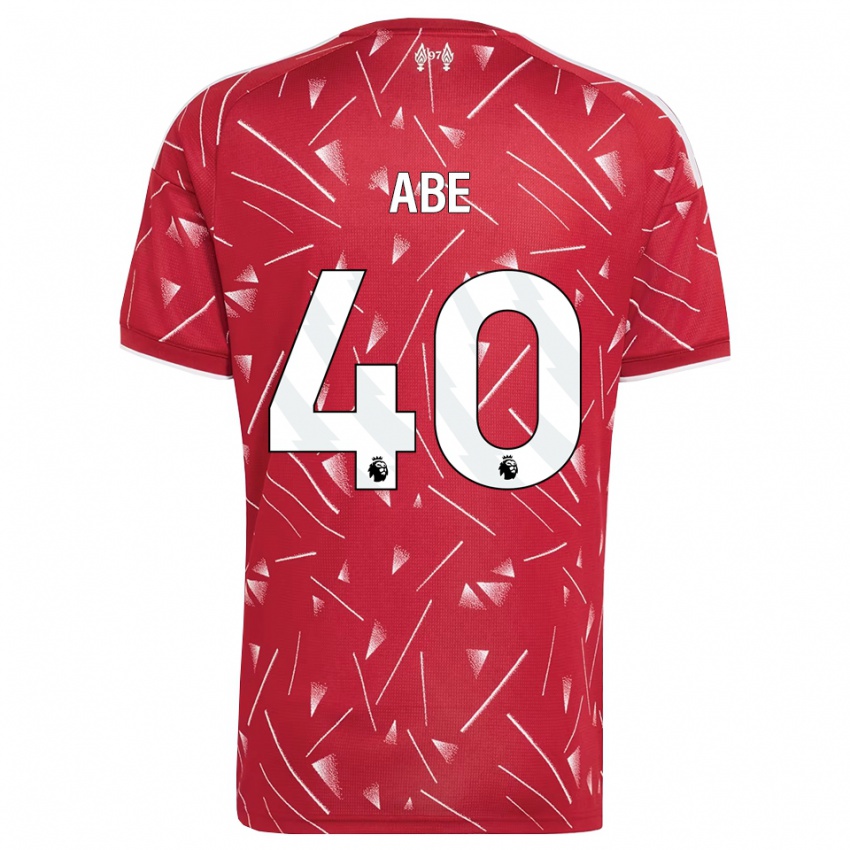 גברים Joshua Abe #40 לבן אדום ג'רזי ביתית 2026/27 חולצה קצרה