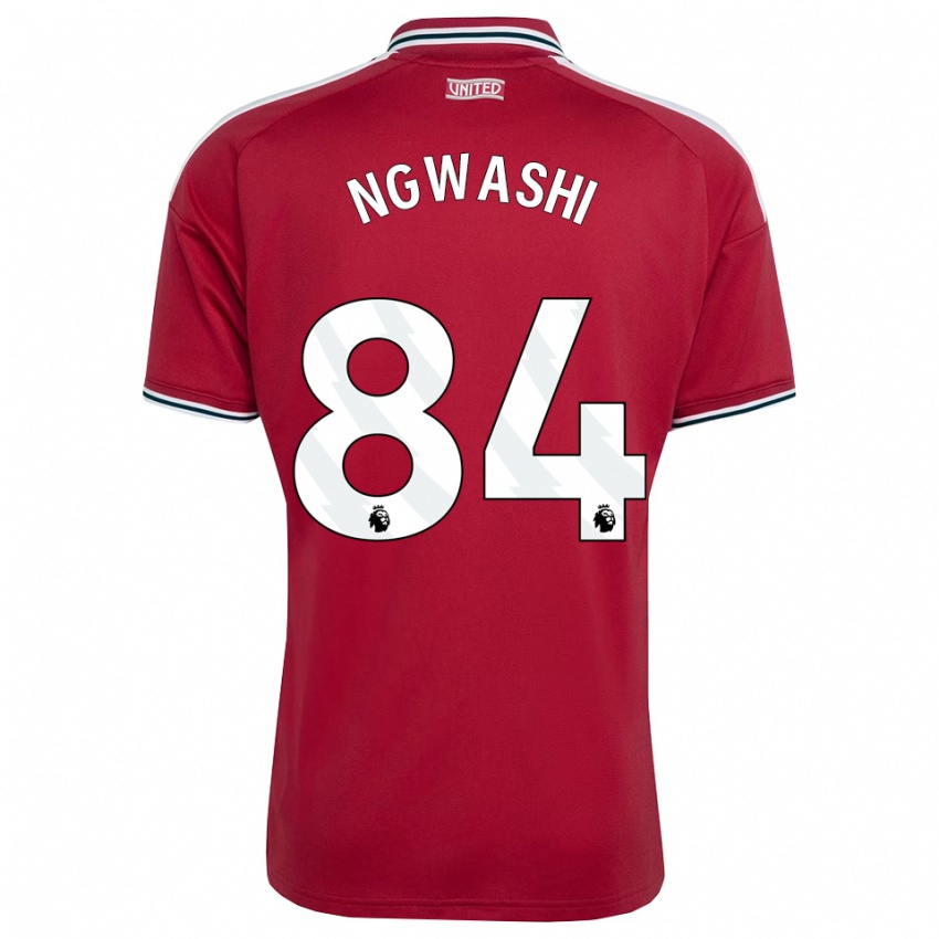 גברים Jayden Ngwashi #84 אדום צהוב לבן ג'רזי ביתית 2026/27 חולצה קצרה