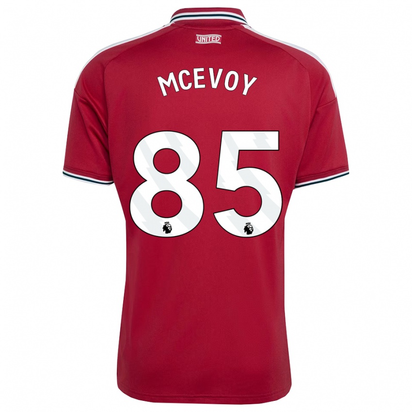 גברים Jay Mcevoy #85 אדום צהוב לבן ג'רזי ביתית 2026/27 חולצה קצרה