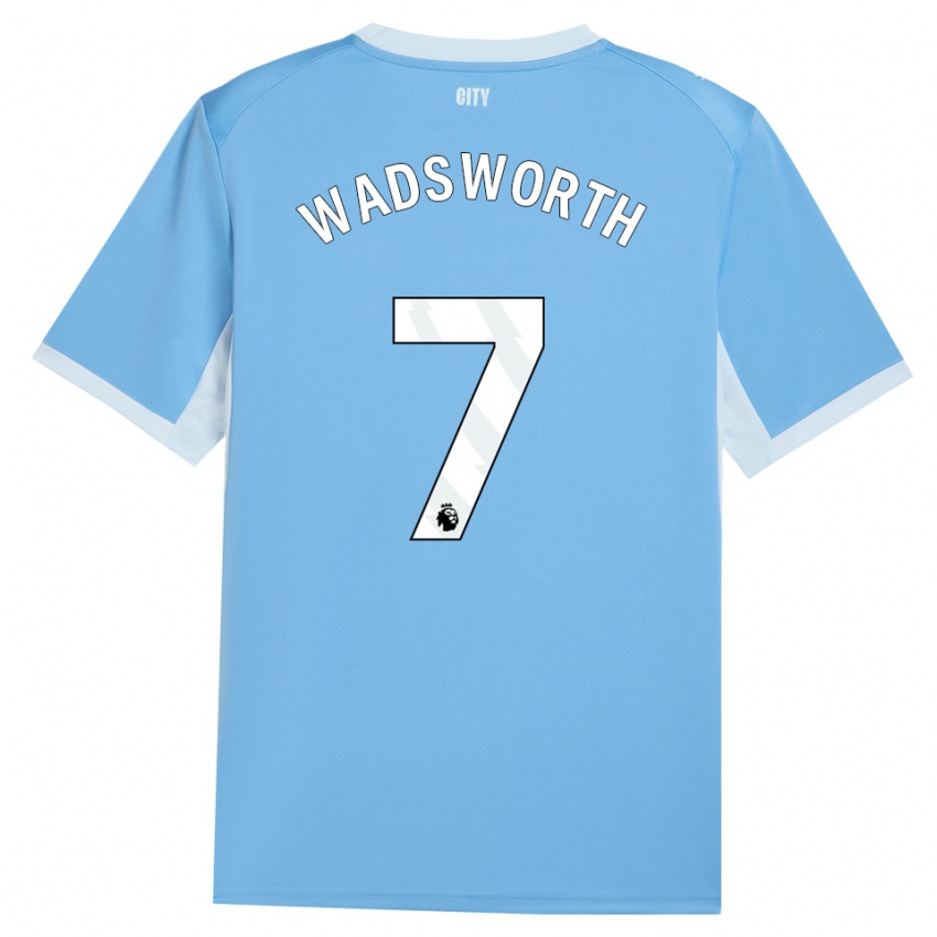 גברים Sam Wadsworth #7 כחול שמיים בהיר לבן ג'רזי ביתית 2026/27 חולצה קצרה
