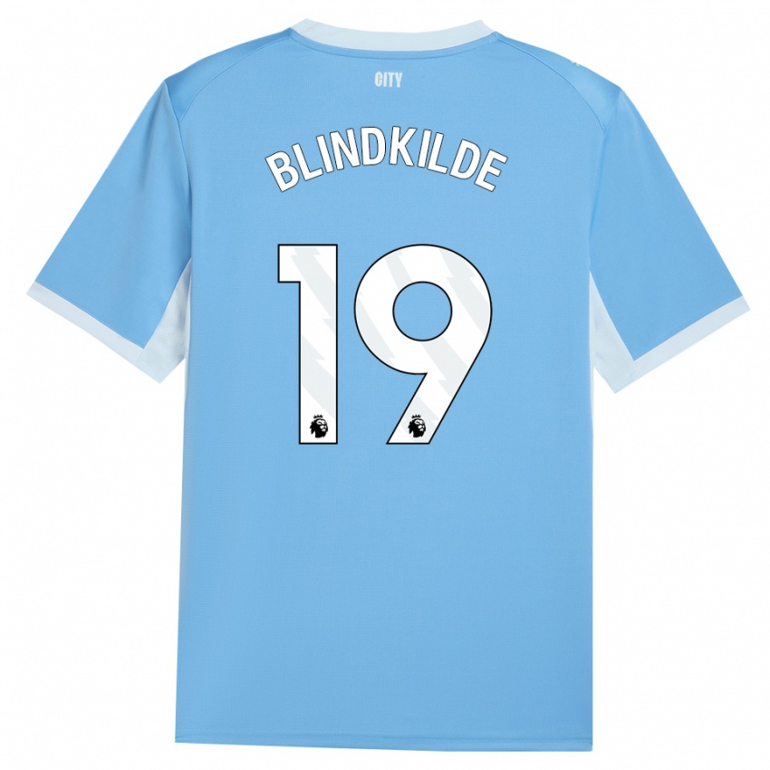 גברים Laura Blindkilde Brown #19 כחול שמיים בהיר לבן ג'רזי ביתית 2026/27 חולצה קצרה