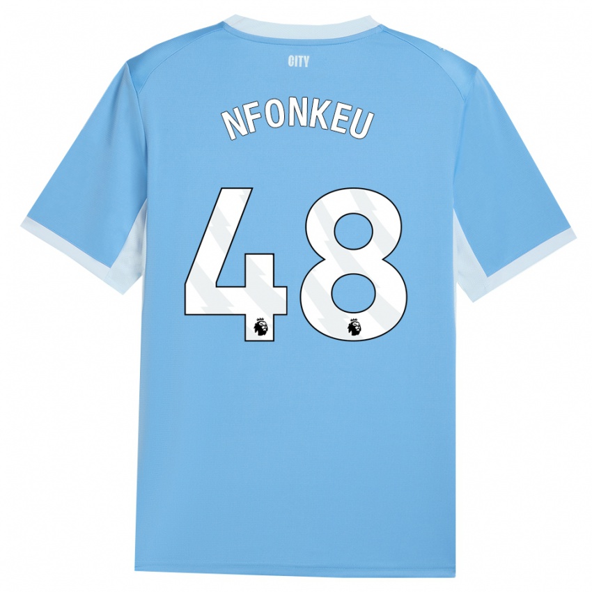 גברים Brooklyn Nfonkeu #48 כחול שמיים בהיר לבן ג'רזי ביתית 2026/27 חולצה קצרה