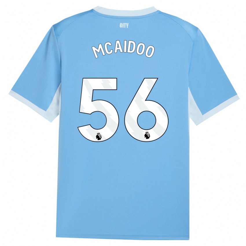 גברים Ryan Mcaidoo #56 כחול שמיים בהיר לבן ג'רזי ביתית 2026/27 חולצה קצרה