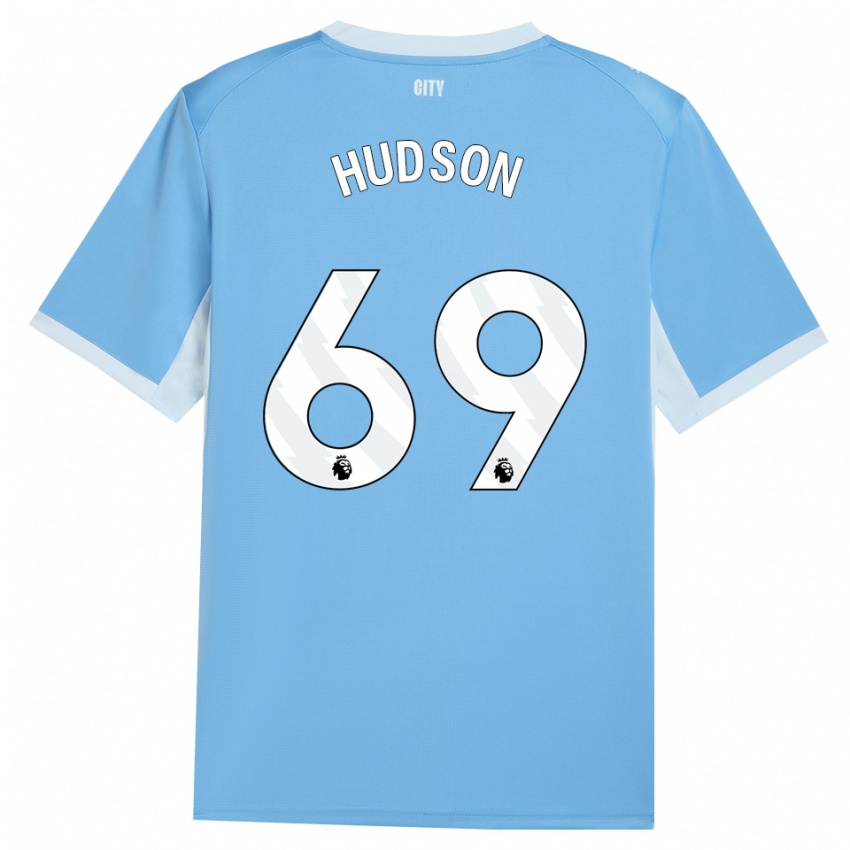 גברים Max Hudson #69 כחול שמיים בהיר לבן ג'רזי ביתית 2026/27 חולצה קצרה