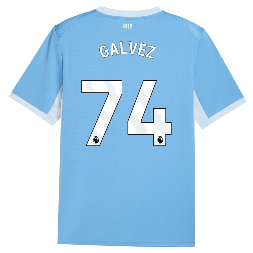 גברים Tomas Galvez #74 כחול שמיים בהיר לבן ג'רזי ביתית 2026/27 חולצה קצרה