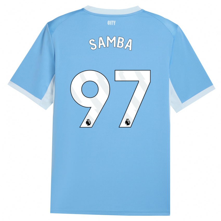 גברים Tyrone Samba #97 כחול שמיים בהיר לבן ג'רזי ביתית 2026/27 חולצה קצרה