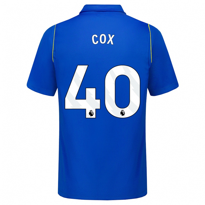 גברים Katie Cox #40 כחול צהוב ג'רזי ביתית 2026/27 חולצה קצרה