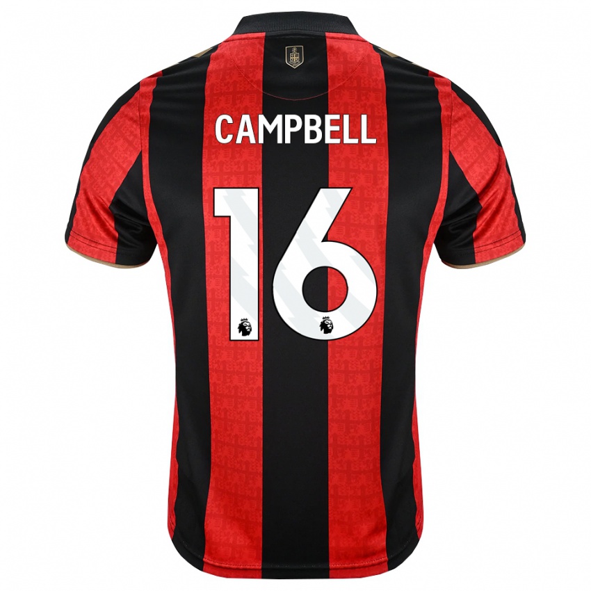 גברים Zhaviah Campbell #16 זהב אדום שחור ג'רזי ביתית 2026/27 חולצה קצרה