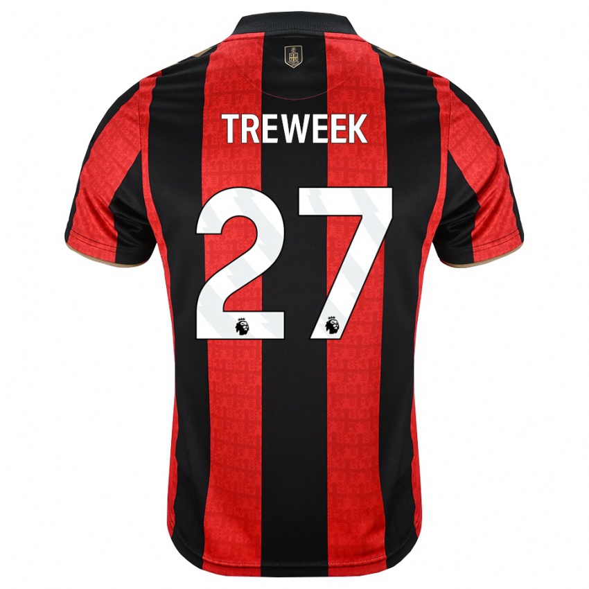גברים Amber Treweek #27 זהב אדום שחור ג'רזי ביתית 2026/27 חולצה קצרה