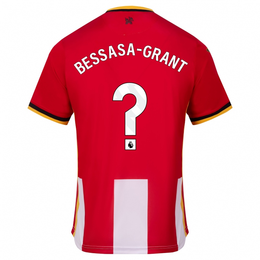 גברים Mekhai Bessasa-Grant #0 צהוב שחור אדום ג'רזי ביתית 2026/27 חולצה קצרה