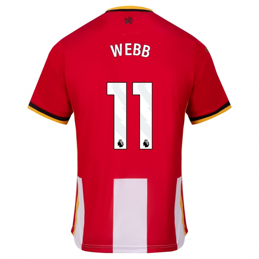 גברים Chloe Webb #11 צהוב שחור אדום ג'רזי ביתית 2026/27 חולצה קצרה