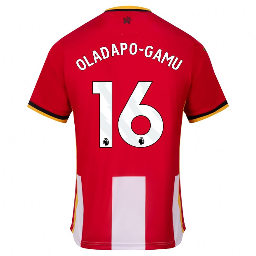 גברים Josh Oladapo-Gamu #16 צהוב שחור אדום ג'רזי ביתית 2026/27 חולצה קצרה