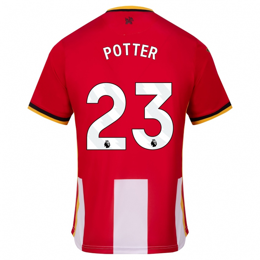 גברים Lucy Potter #23 צהוב שחור אדום ג'רזי ביתית 2026/27 חולצה קצרה