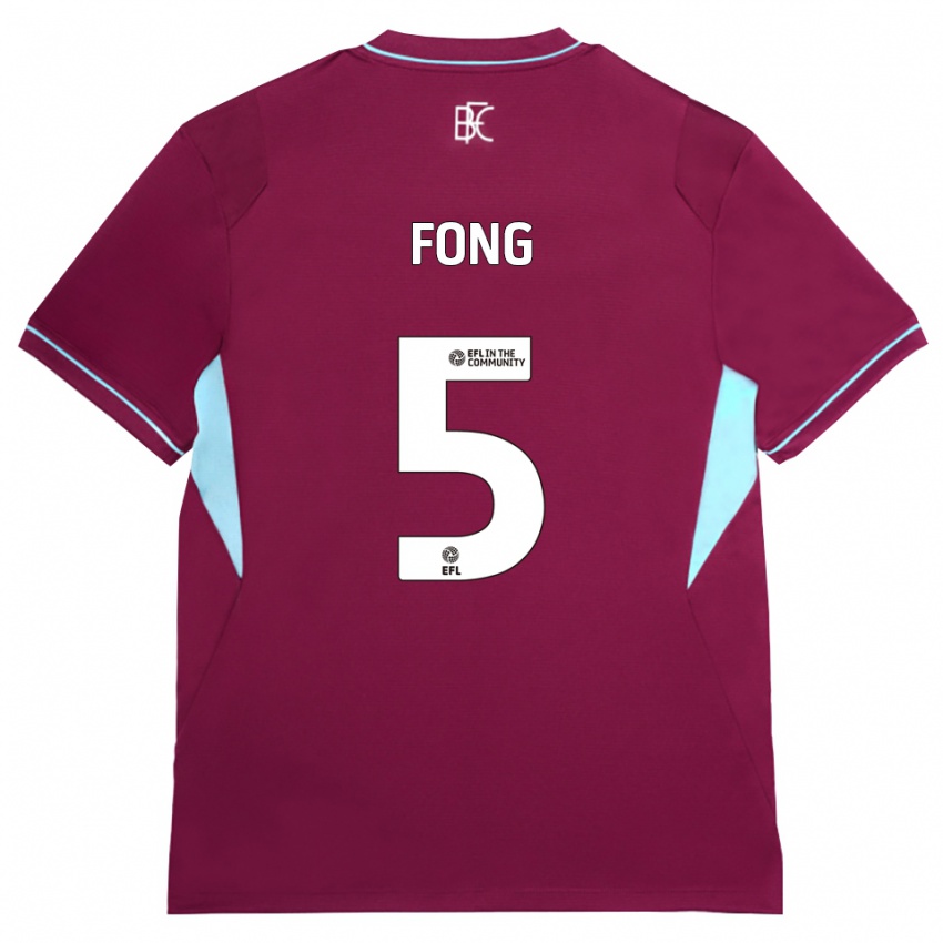 גברים Luca Fong #5 בורדו ירוק ג'רזי ביתית 2026/27 חולצה קצרה