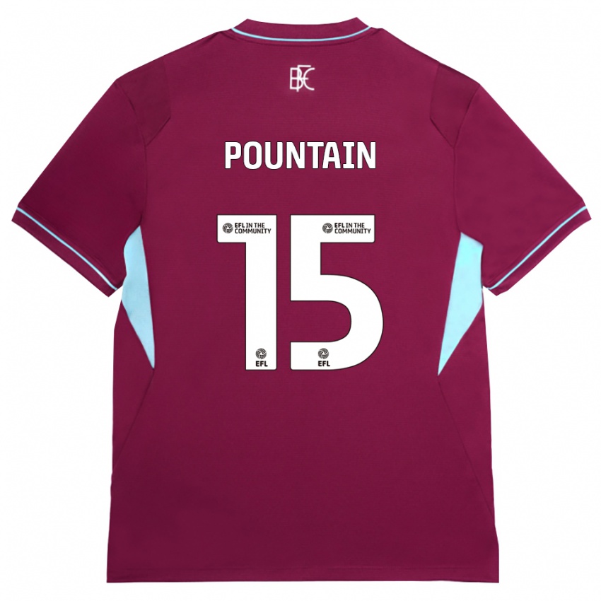 גברים Nathan Pountain #15 בורדו ירוק ג'רזי ביתית 2026/27 חולצה קצרה